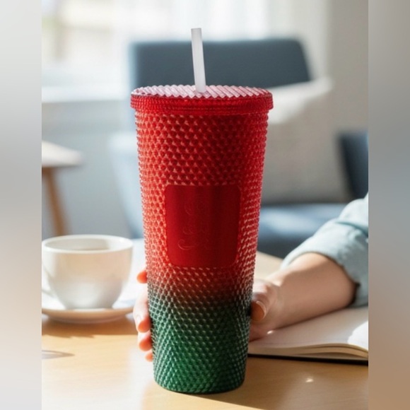 Starbucks Other - Starbucks Venti Studded Walt Disney World Red Green Christmas Tumbler NWOT